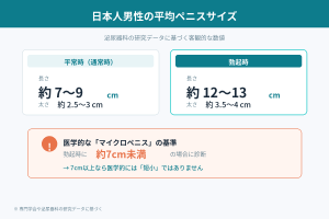 平均ペニスサイズとマイクロペニスの基準