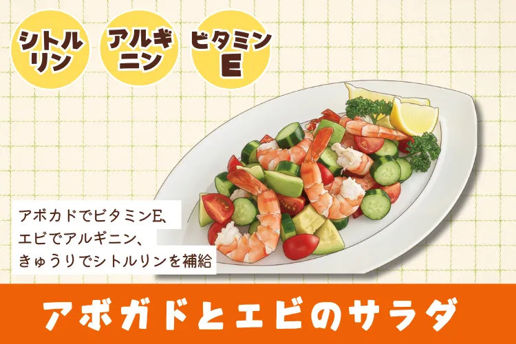 アボガドとエビのサラダ