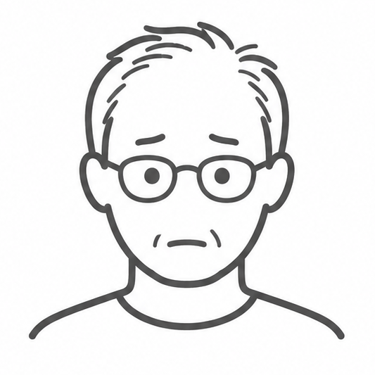 将来の薄毛を心配する男性のイラスト